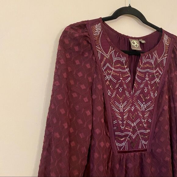 Anthro "One September" Madiran peasant blouse - Picture 5 of 11